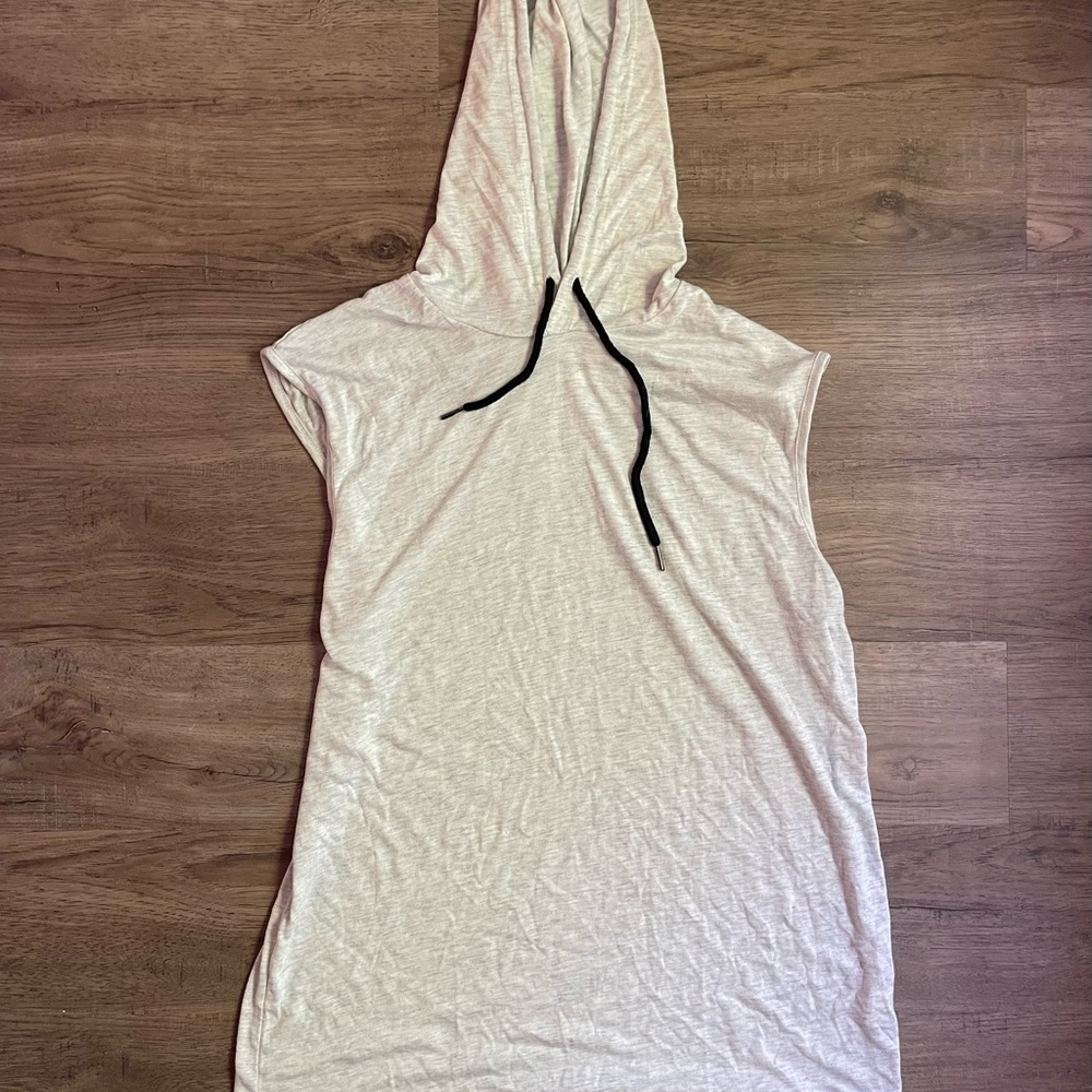 Women's Cream Hooded Swim Cover-Up